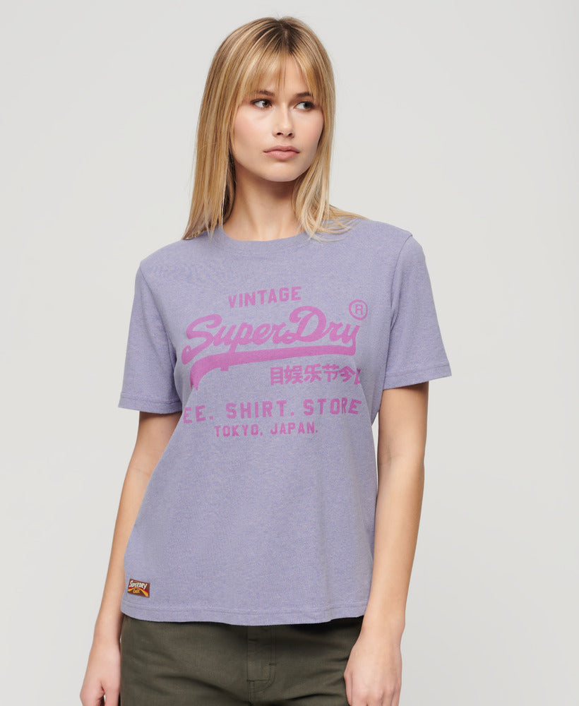 Vintage Logo Heritage Relaxed T-Shirt - Violet Marl