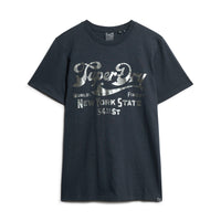 Metallic Workwear Graphic T-Shirt - Eclipse Navy Slub