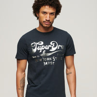 Metallic Workwear Graphic T-Shirt - Eclipse Navy Slub