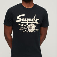 Retro Rocker Graphic T Shirt - Jet Black