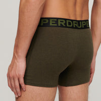 Organic Cotton Boxer Double Pack - Winter Khaki Grit