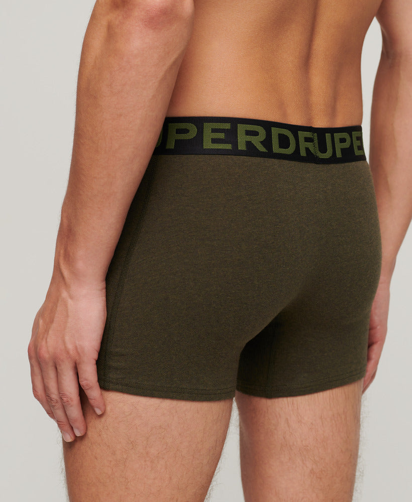 Organic Cotton Boxer Double Pack - Winter Khaki Grit