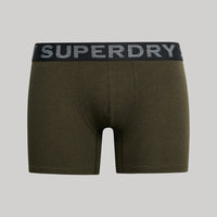 Organic Cotton Boxer Double Pack - Winter Khaki Grit