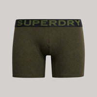 Organic Cotton Boxer Double Pack - Winter Khaki Grit