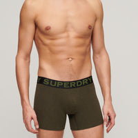 Organic Cotton Boxer Double Pack - Winter Khaki Grit