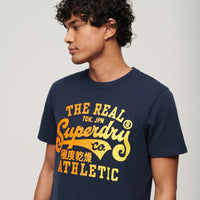 Reworked Classic Graphic T-Shirt - Navy Marl