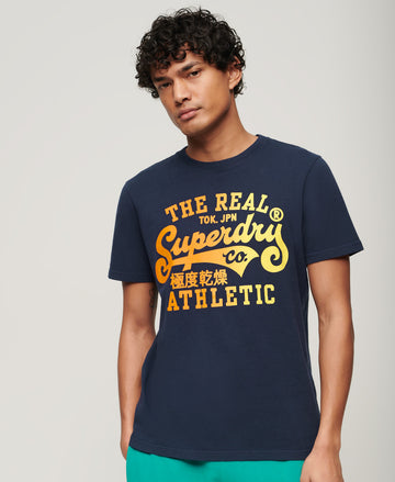 Reworked Classic Graphic T-Shirt - Navy Marl