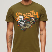 Tattoo Script T-Shirt - Fir Green