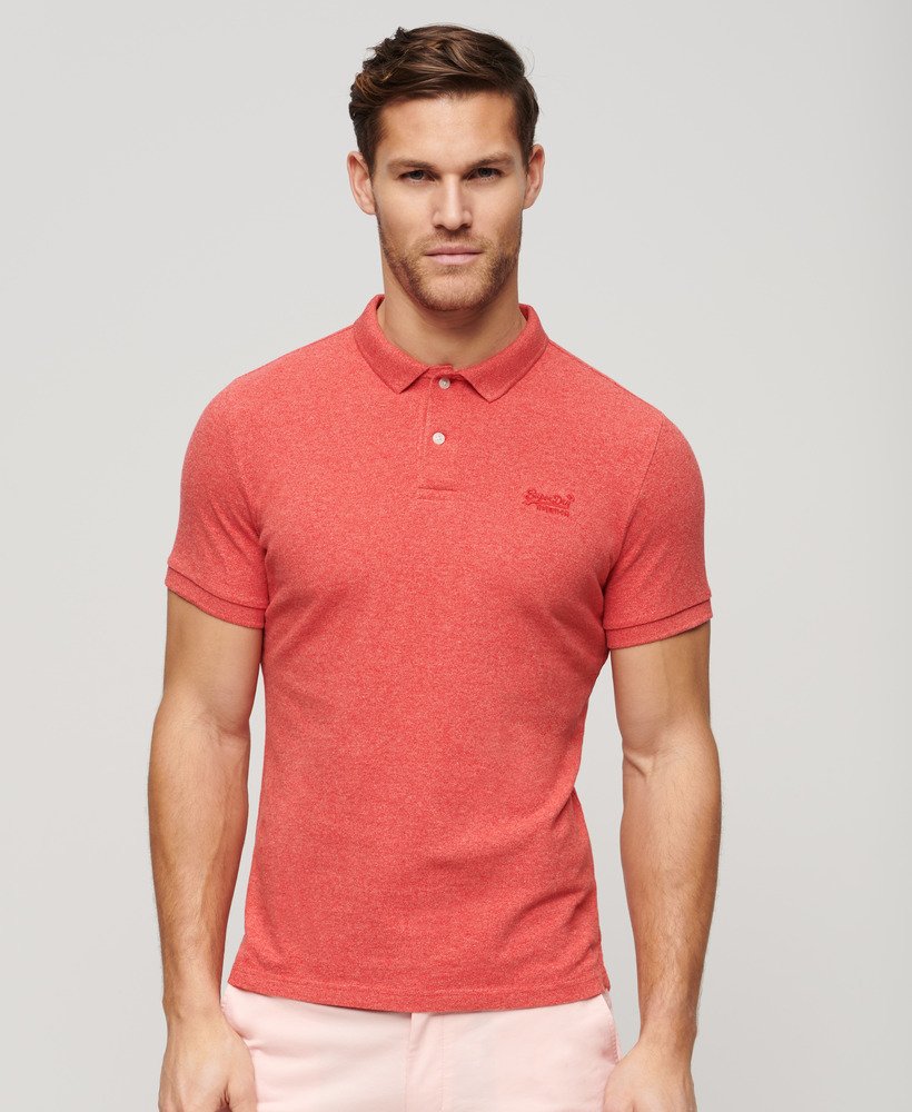 Classic Pique Polo Shirt - Hibiscus Red Marl