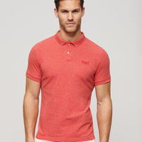 Classic Pique Polo Shirt - Hibiscus Red Marl