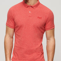 Classic Pique Polo Shirt - Hibiscus Red Marl