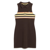 Jersey Polo Mini Dress - Dark Brown