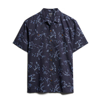 Short Sleeve Beach Shirt - Indigo Floral