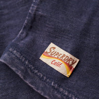 Cali Sticker Fitted T-Shirt - Rich Navy Slub