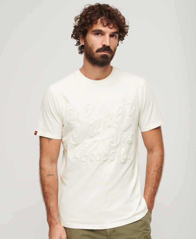 Embossed Archive Graphic T-Shirt - Winter White