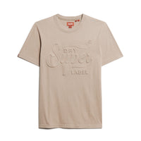 Embossed Archive Graphic T-Shirt - Deep Beige