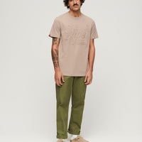 Embossed Archive Graphic T-Shirt - Deep Beige