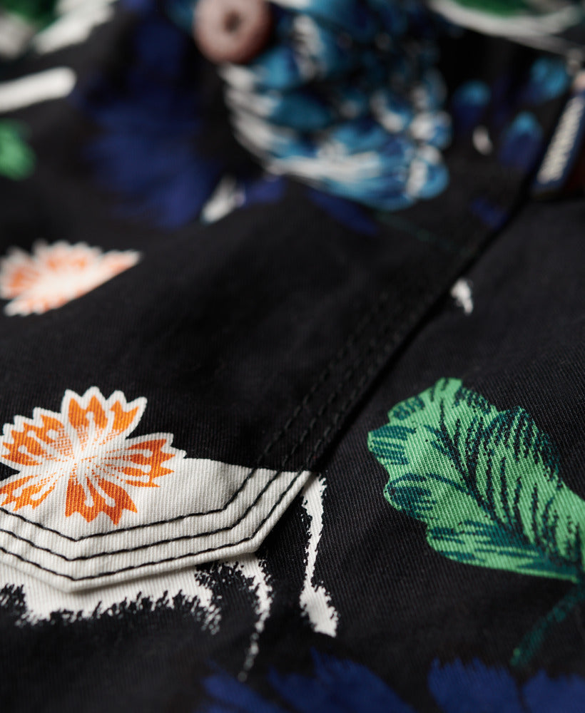 Bermuda Shorts - Aya Black Floral