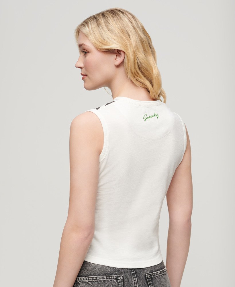 Photographic Logo Slim Vest - Off White