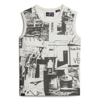 Photographic Logo Slim Vest - Off White