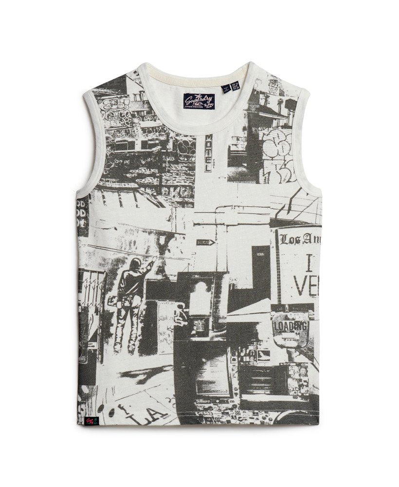 Photographic Logo Slim Vest - Off White