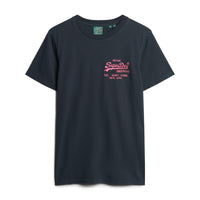 Neon Vintage Logo T-Shirt - Eclipse Navy