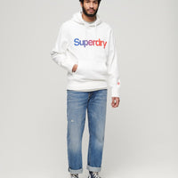 Core Logo Loose Hoodie - Brilliant White