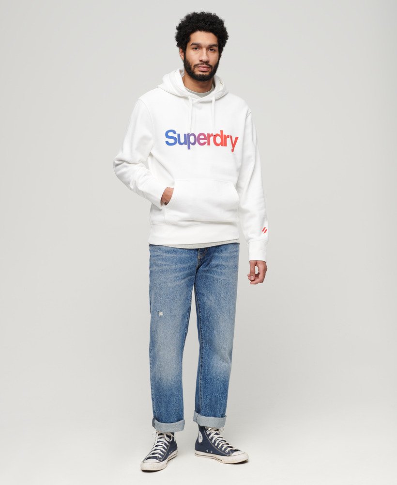 Core Logo Loose Hoodie - Brilliant White