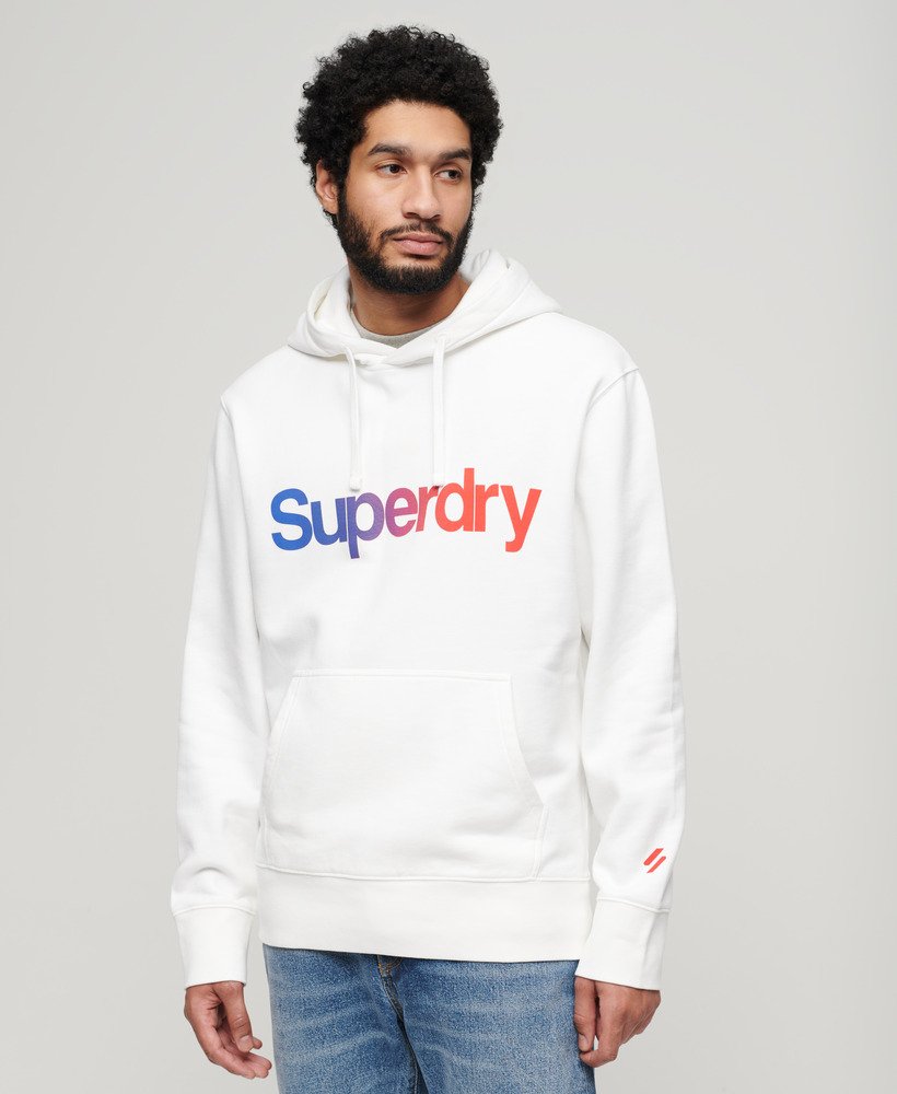 Core Logo Loose Hoodie - Brilliant White