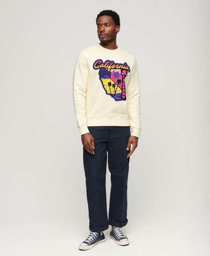 Neon Travel Loose Sweatshirt - Urban Cream