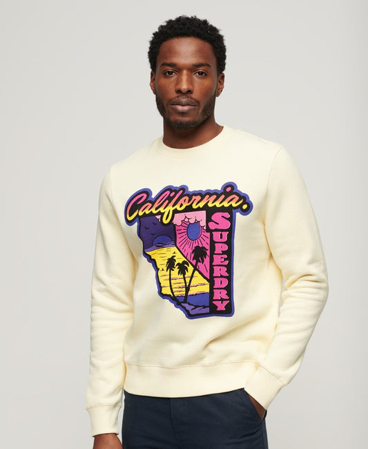 Neon Travel Loose Sweatshirt - Urban Cream