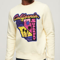 Neon Travel Loose Sweatshirt - Urban Cream