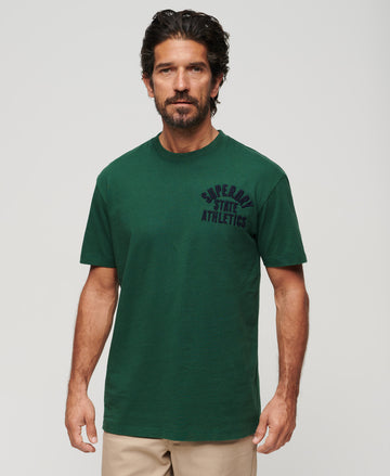 Embroidered Superstate Athletic Logo T-Shirt - Pine Green