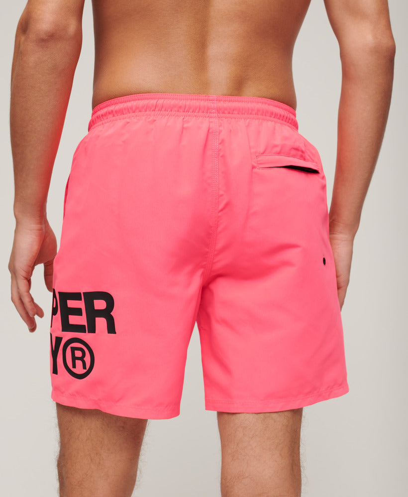 Sportswear Logo 17" Recycled Swim Shorts - Shocking Pink
