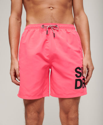 Sportswear Logo 17" Recycled Swim Shorts - Shocking Pink