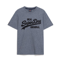 Embroidered Vintage Logo T-Shirt - Frosted Navy Grit
