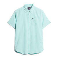 Seersucker Short Sleeve Shirt - Mint Gingham
