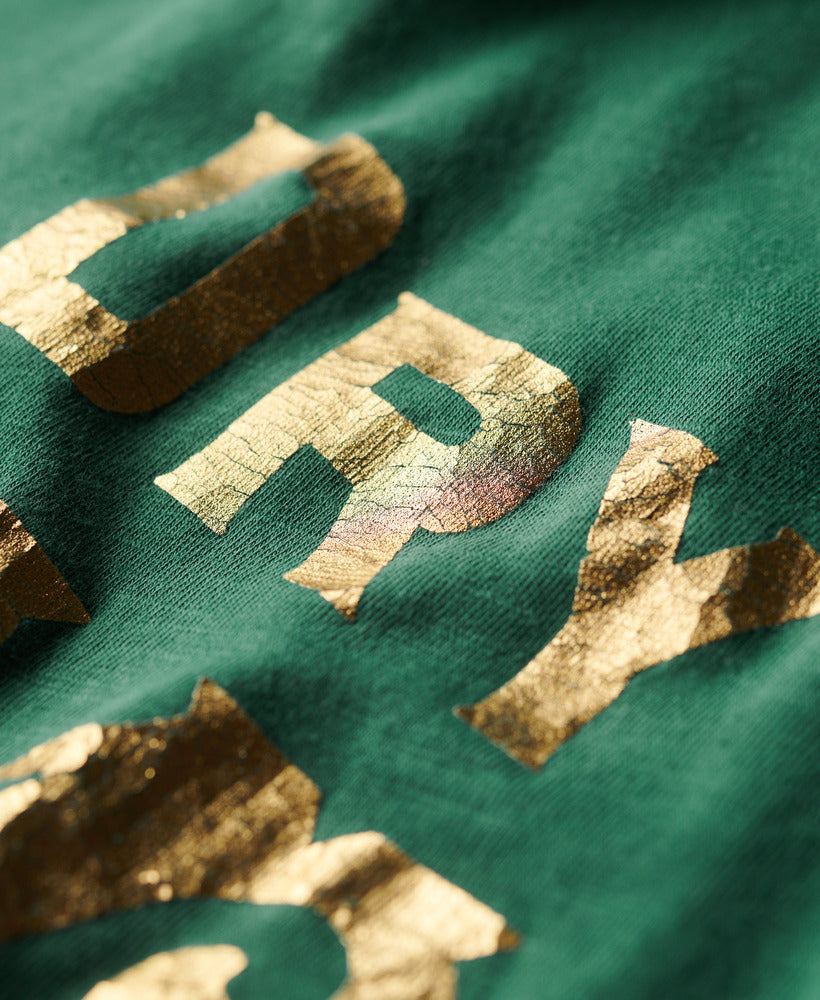 Metallic Workwear Graphic T-Shirt - Pine Green Slub