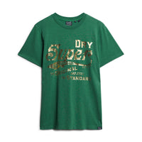 Metallic Workwear Graphic T-Shirt - Pine Green Slub