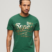 Metallic Workwear Graphic T-Shirt - Pine Green Slub