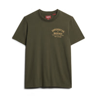 Workwear Flock Graphic T-Shirt - Khaki Marl