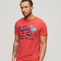 Metallic Workwear Graphic T-Shirt - Soda Pop Red Slub