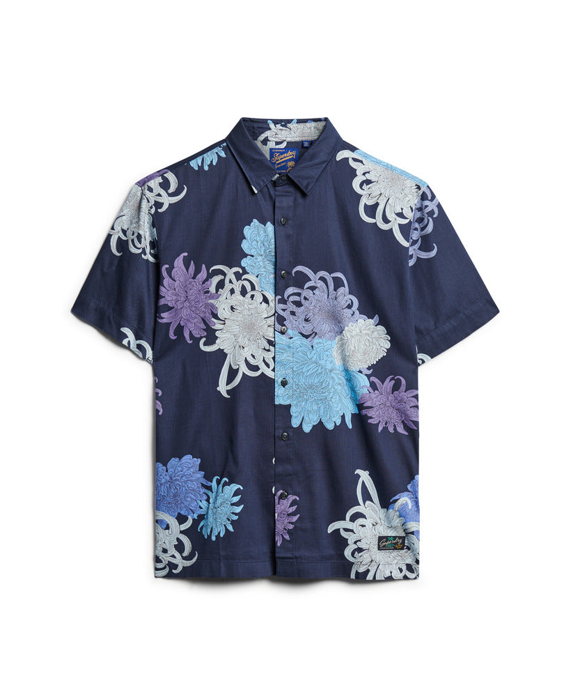 Hawaiian Shirt - Chrysanthemum Navy