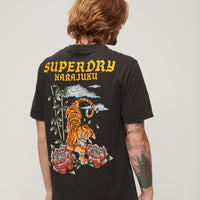 Tattoo Graphic Loose Fit T-Shirt - Vintage Black