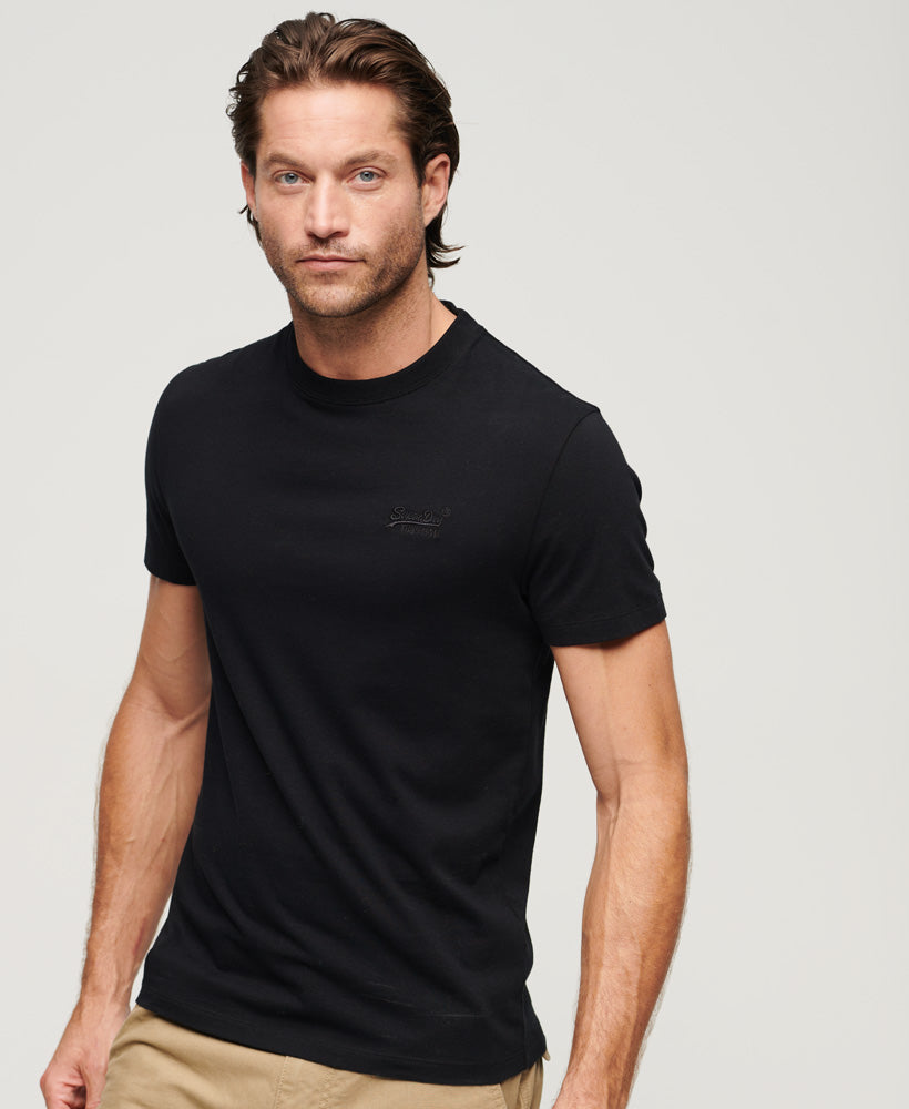 Organic Cotton Essential Logo T-Shirt - Black