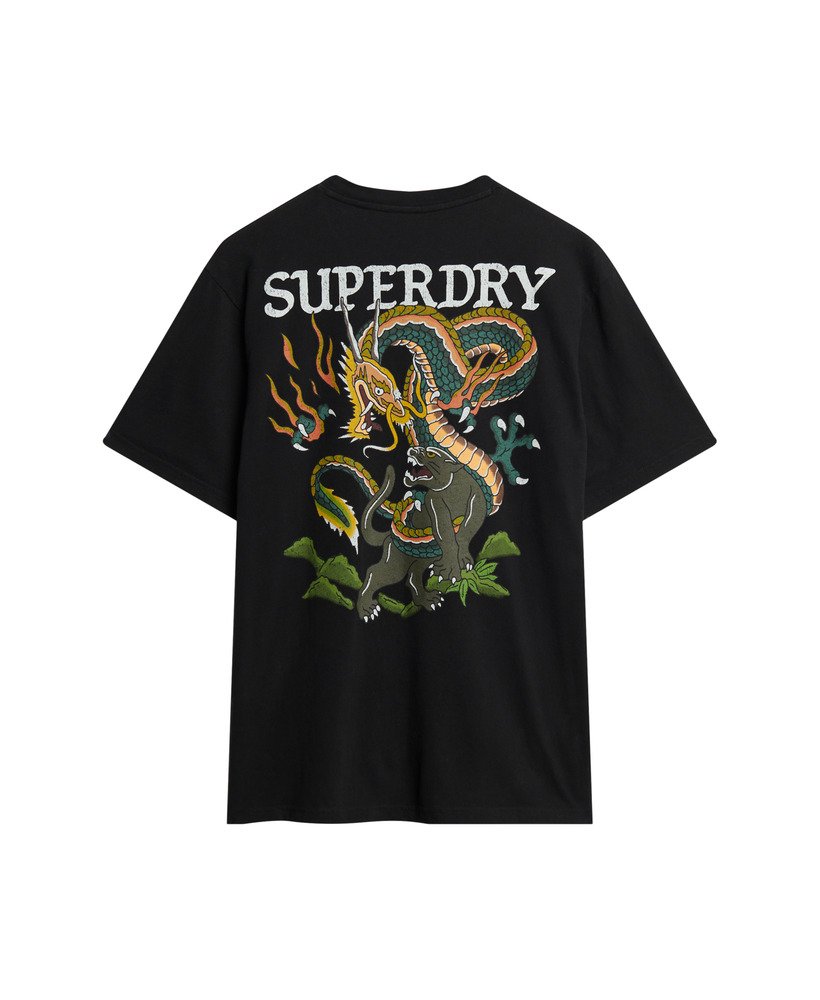 Tattoo Graphic Loose Fit T-Shirt - Washed Black
