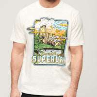 Neon Travel Graphic Loose T-Shirt - Off White Slub