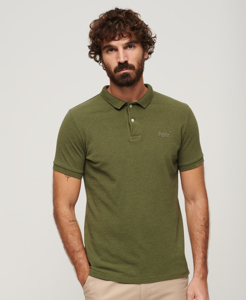 Classic Pique Polo Shirt - Thrift Olive Marl