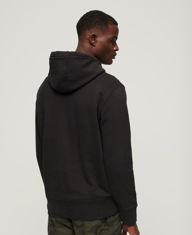 Core Logo Loose Hoodie - Black