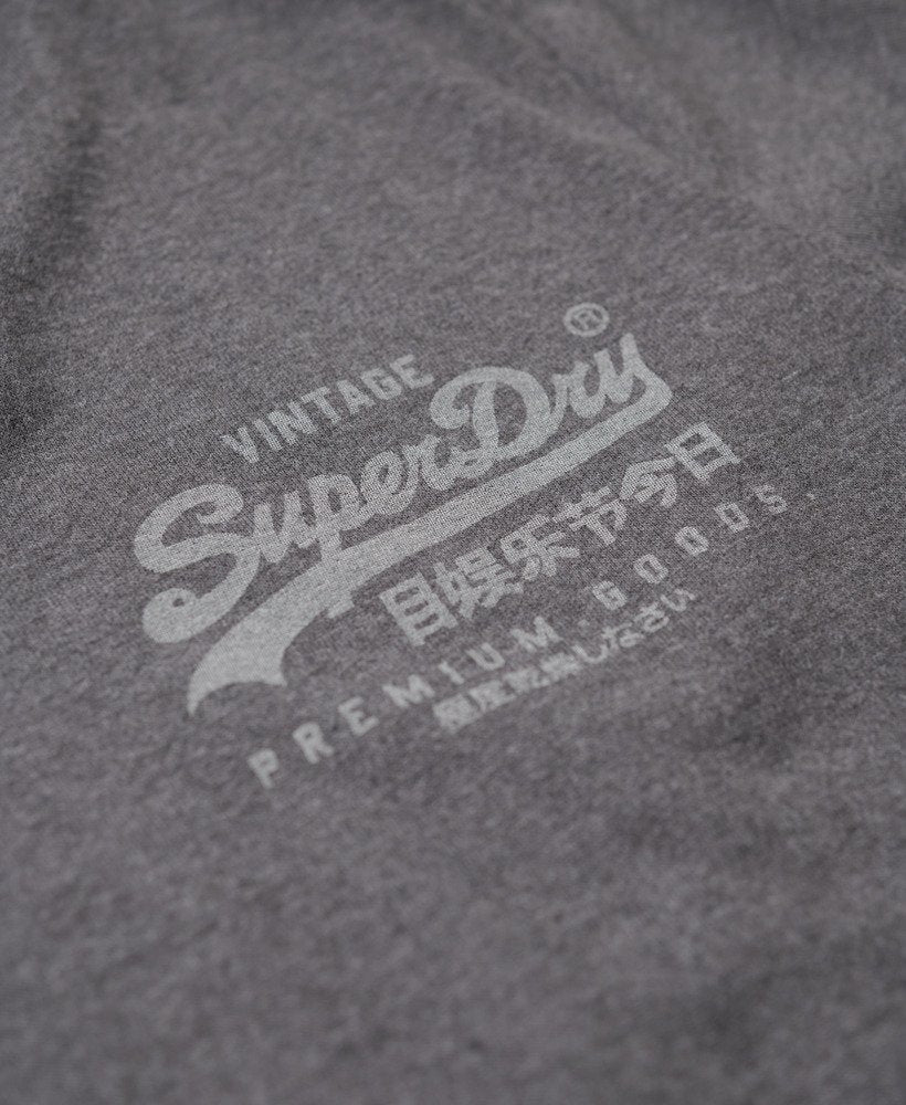 Vintage Logo Heritage Chest T-Shirt - Granite Grey Marl